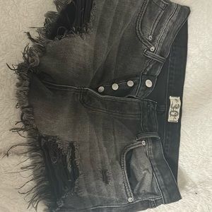 free people jean shorts